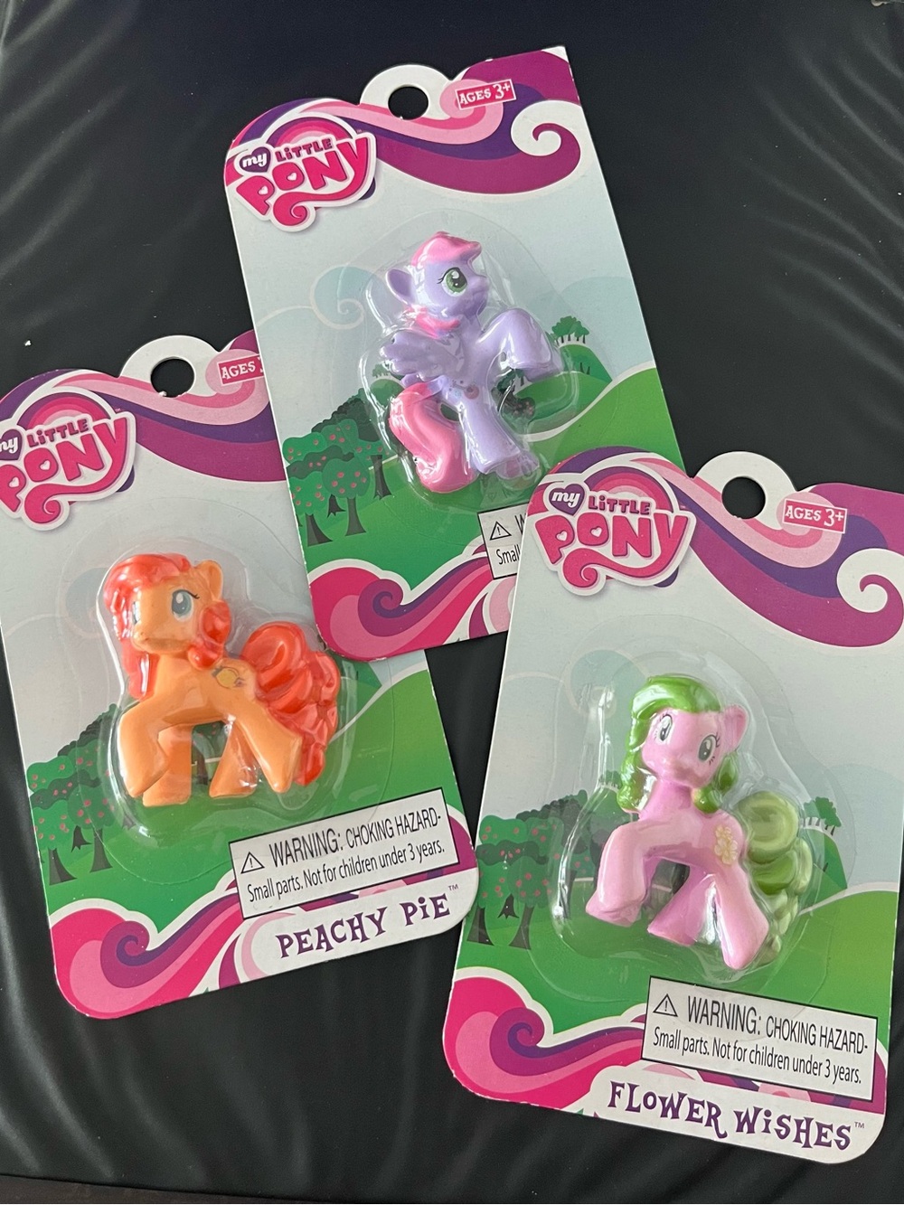 My Little Pony 3 D Eraser Figures - Pink, Purple & Orange Ponies